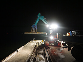 スラッシュカット実績 車止め取替え工事1