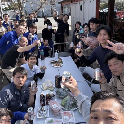 旧事務所と最後の花見