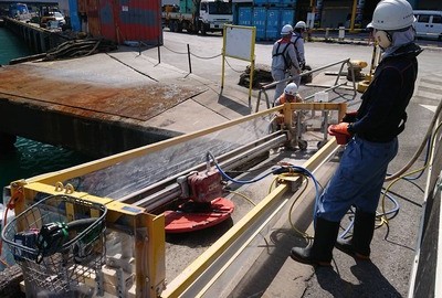 南国初上陸☀スラッシュカット工事 in 那覇港